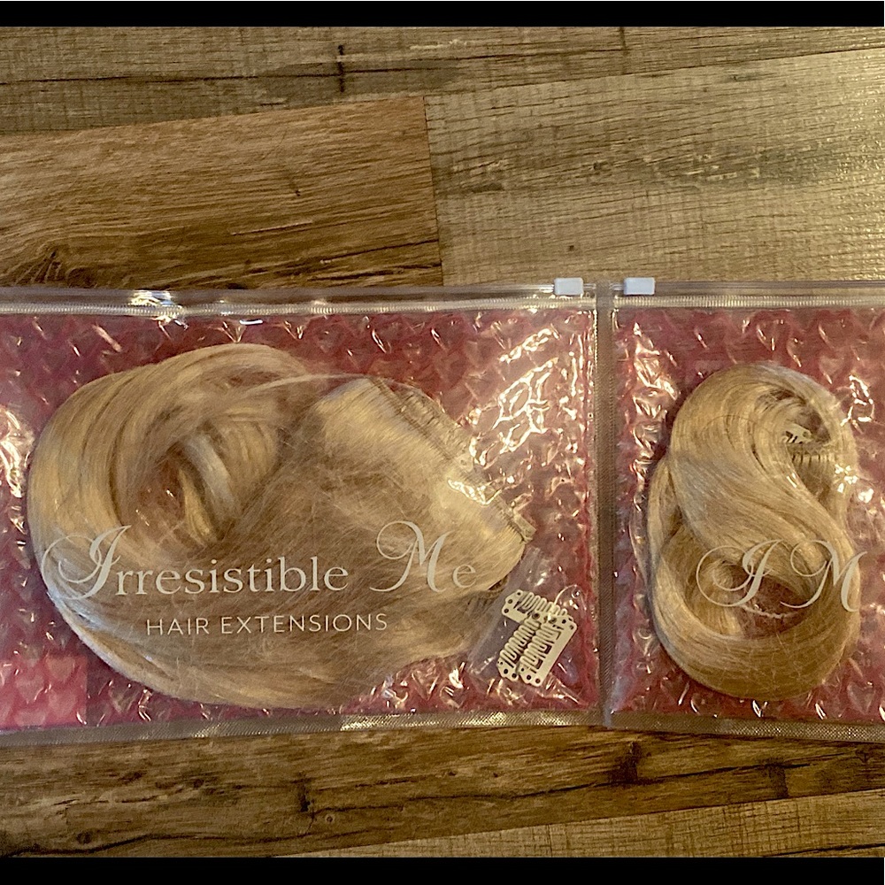 Irresistible Me clip-in hair extensions. 14 inch